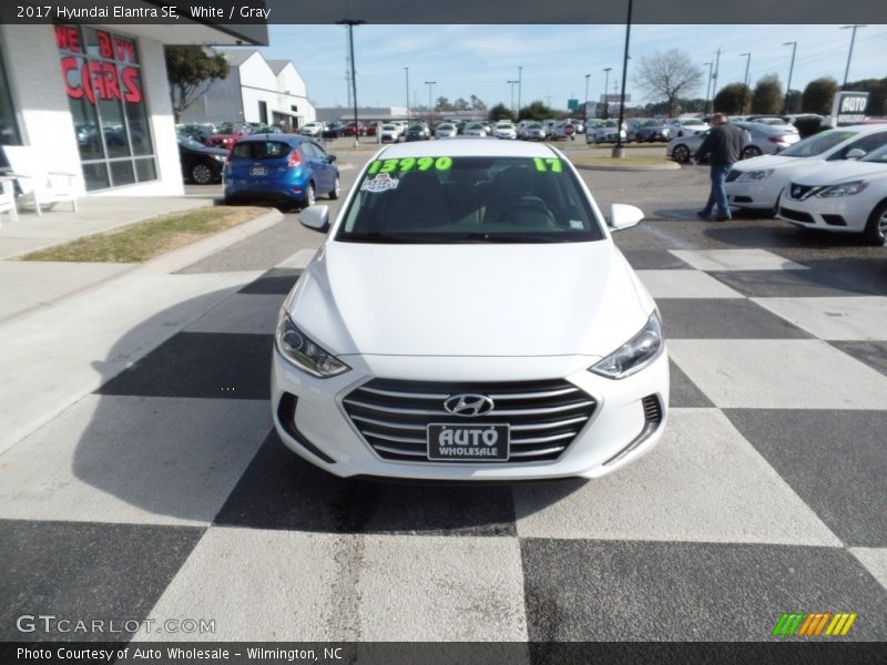 White / Gray 2017 Hyundai Elantra SE