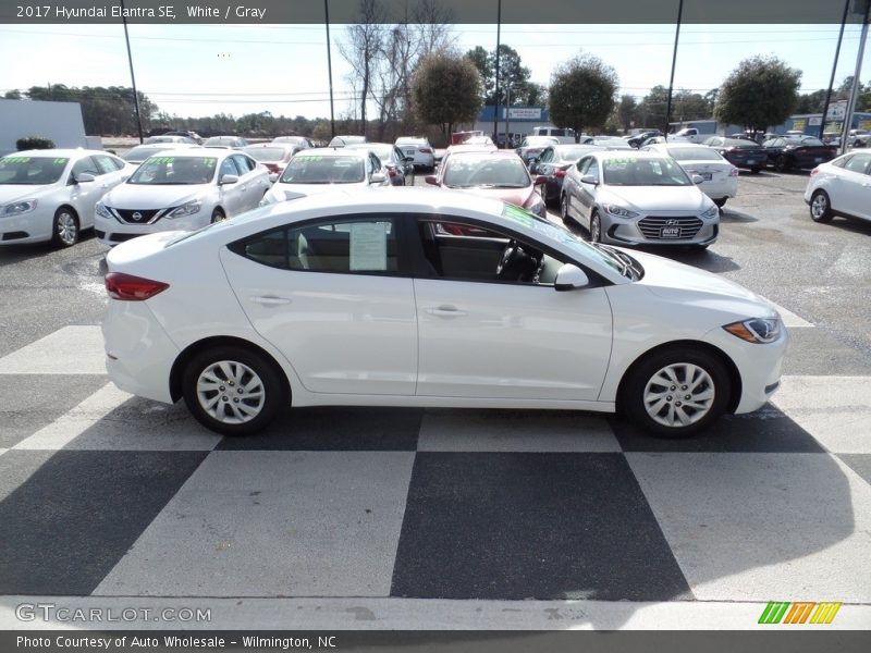 White / Gray 2017 Hyundai Elantra SE