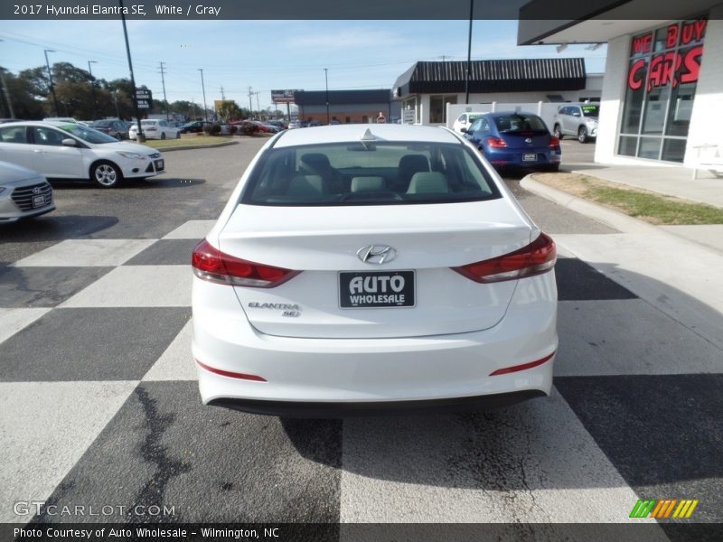White / Gray 2017 Hyundai Elantra SE