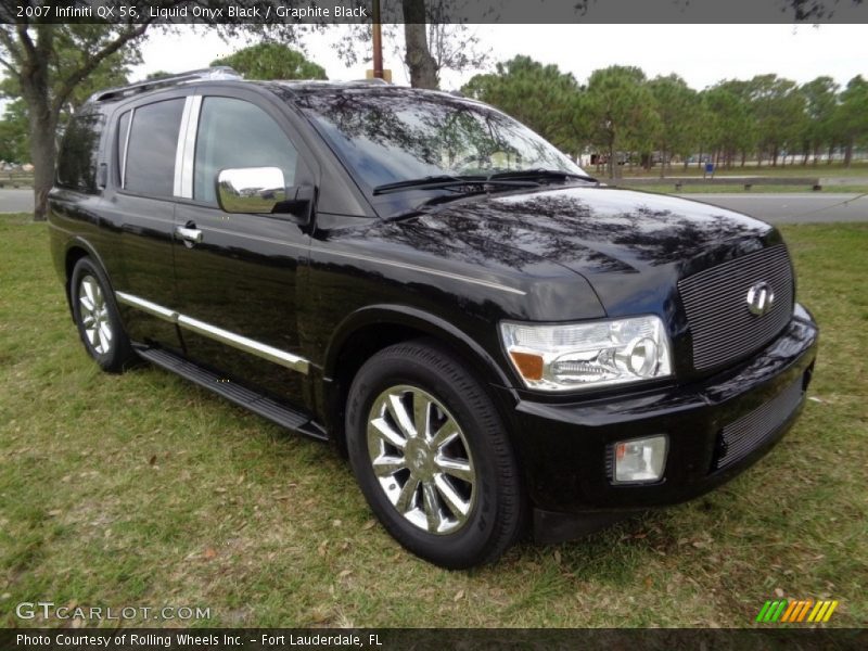 Liquid Onyx Black / Graphite Black 2007 Infiniti QX 56