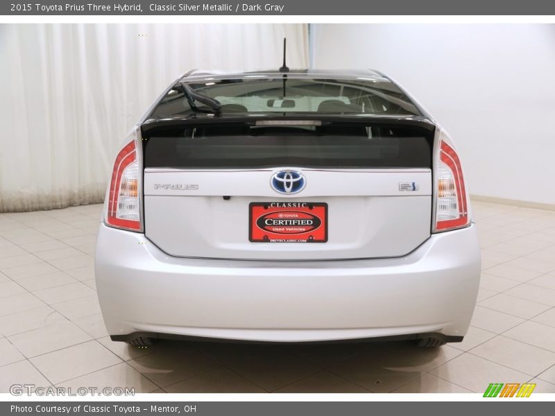 Classic Silver Metallic / Dark Gray 2015 Toyota Prius Three Hybrid