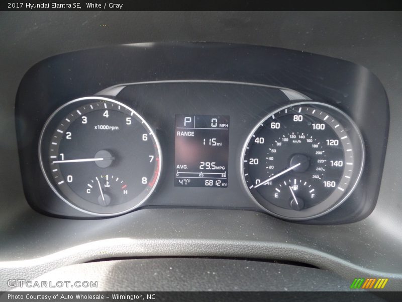 White / Gray 2017 Hyundai Elantra SE