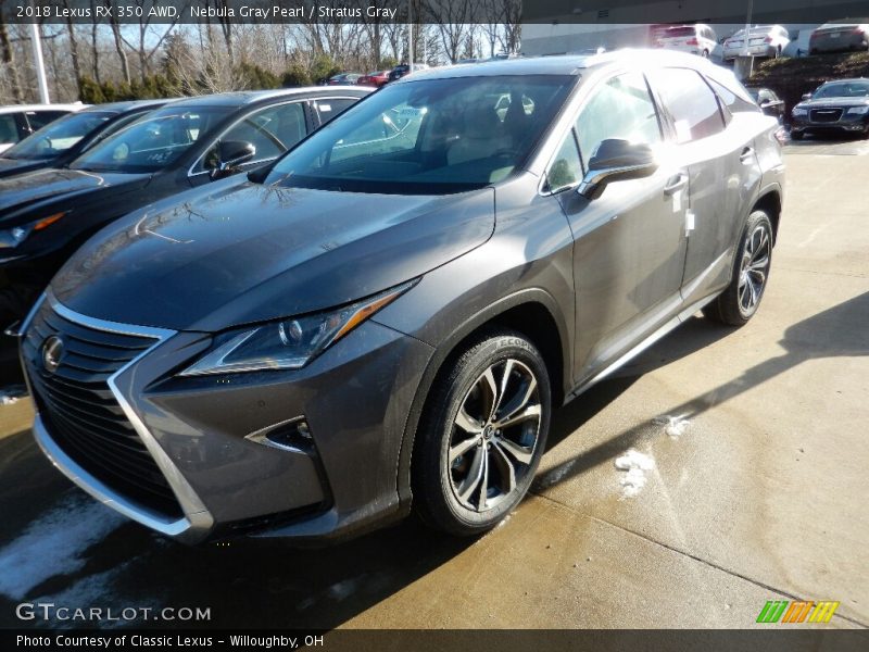 Nebula Gray Pearl / Stratus Gray 2018 Lexus RX 350 AWD