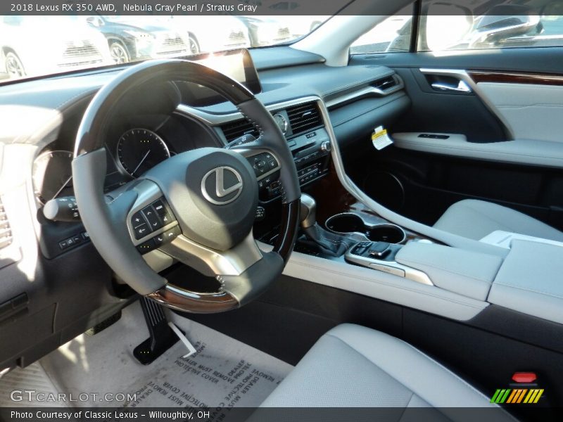 Nebula Gray Pearl / Stratus Gray 2018 Lexus RX 350 AWD