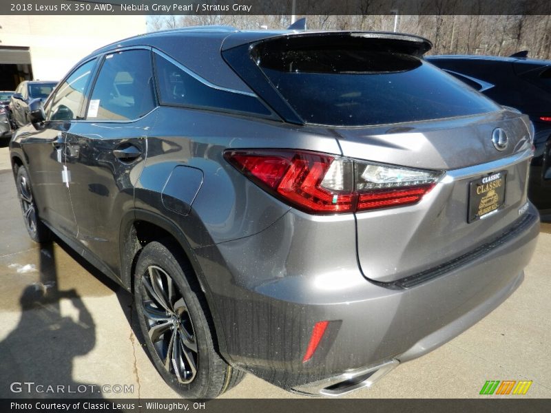 Nebula Gray Pearl / Stratus Gray 2018 Lexus RX 350 AWD