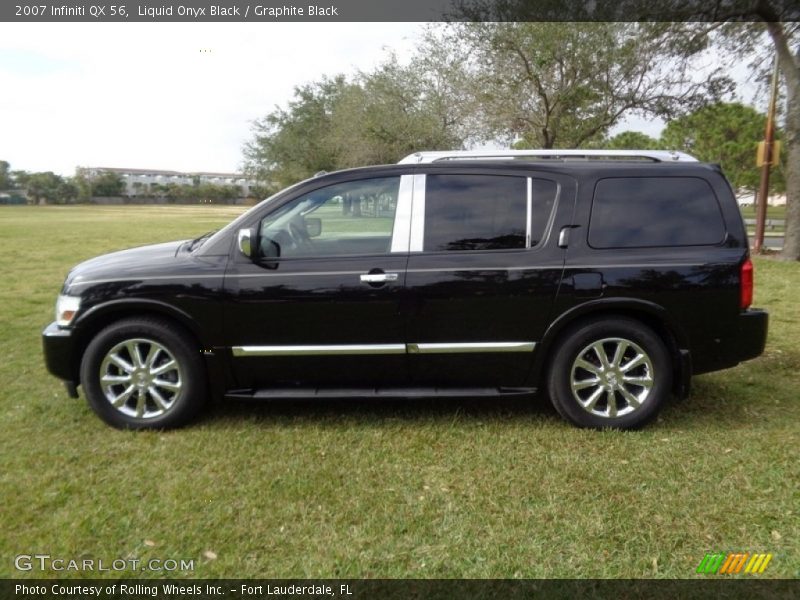 Liquid Onyx Black / Graphite Black 2007 Infiniti QX 56