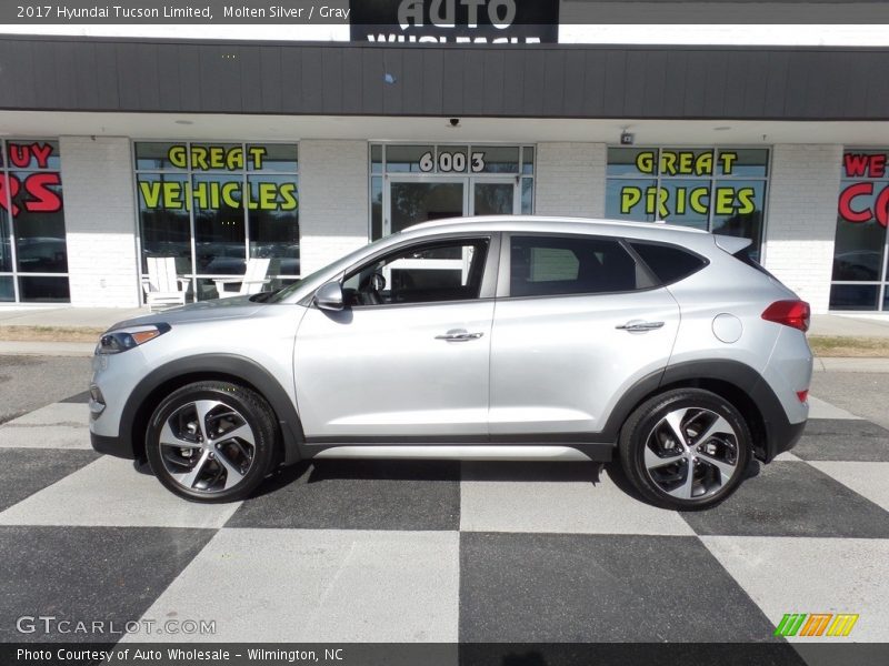 Molten Silver / Gray 2017 Hyundai Tucson Limited