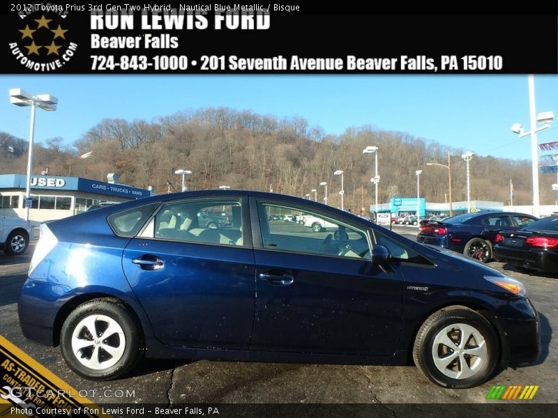 Nautical Blue Metallic / Bisque 2012 Toyota Prius 3rd Gen Two Hybrid