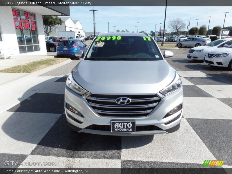 Molten Silver / Gray 2017 Hyundai Tucson Limited
