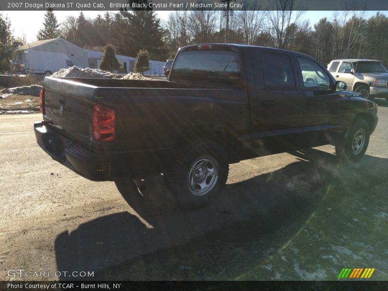 Brilliant Black Crystal Pearl / Medium Slate Gray 2007 Dodge Dakota ST Quad Cab