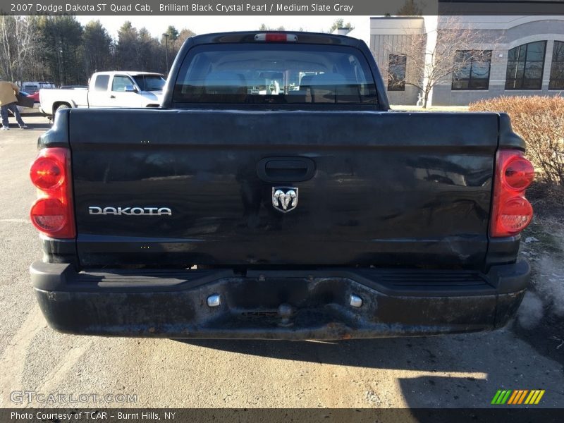 Brilliant Black Crystal Pearl / Medium Slate Gray 2007 Dodge Dakota ST Quad Cab