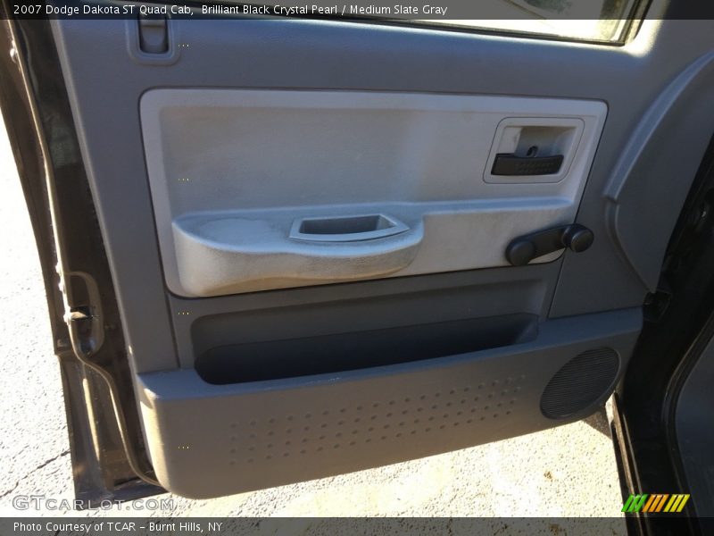 Brilliant Black Crystal Pearl / Medium Slate Gray 2007 Dodge Dakota ST Quad Cab