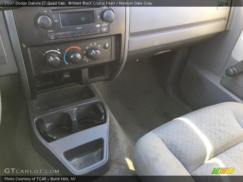 Brilliant Black Crystal Pearl / Medium Slate Gray 2007 Dodge Dakota ST Quad Cab