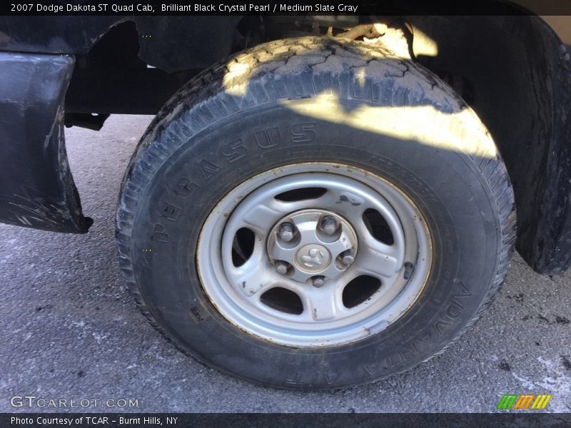 Brilliant Black Crystal Pearl / Medium Slate Gray 2007 Dodge Dakota ST Quad Cab