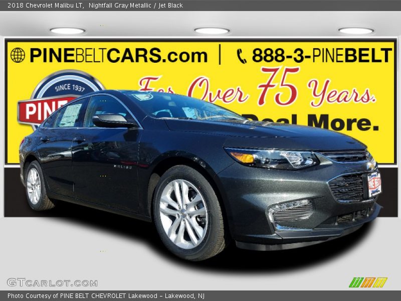 Nightfall Gray Metallic / Jet Black 2018 Chevrolet Malibu LT