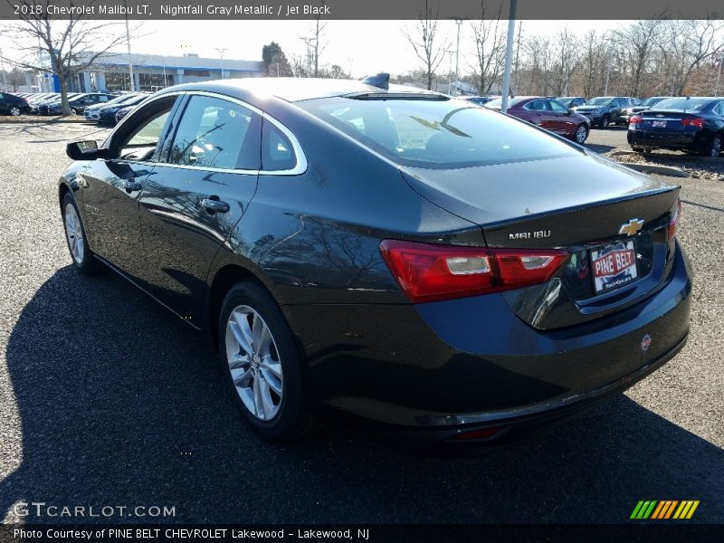 Nightfall Gray Metallic / Jet Black 2018 Chevrolet Malibu LT