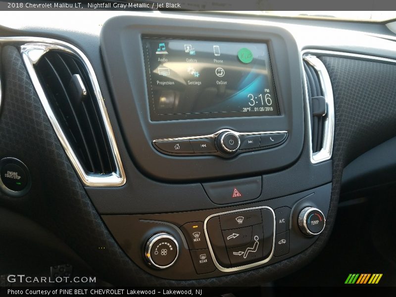 Nightfall Gray Metallic / Jet Black 2018 Chevrolet Malibu LT