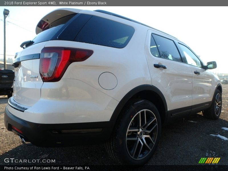 White Platinum / Ebony Black 2018 Ford Explorer Sport 4WD