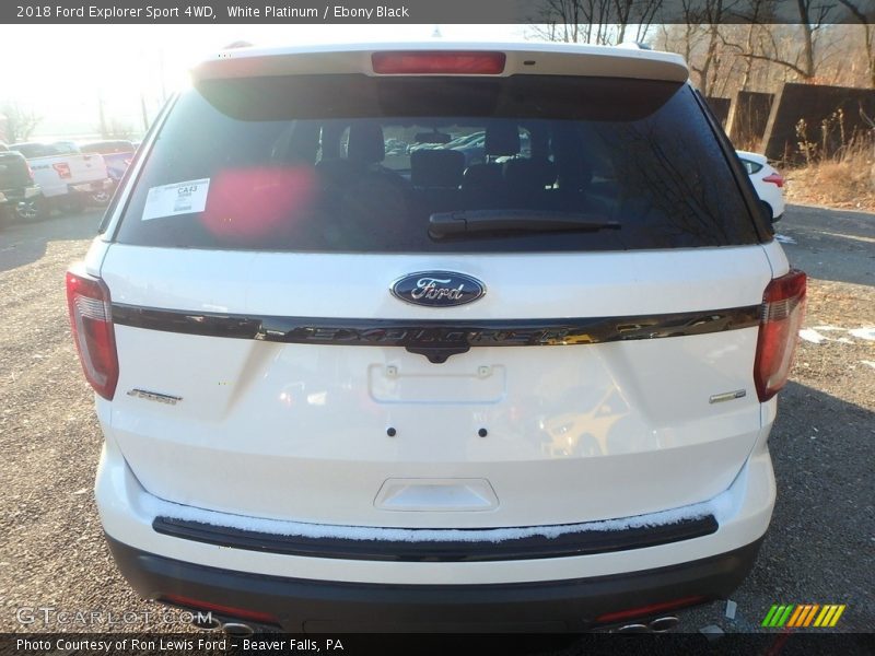 White Platinum / Ebony Black 2018 Ford Explorer Sport 4WD