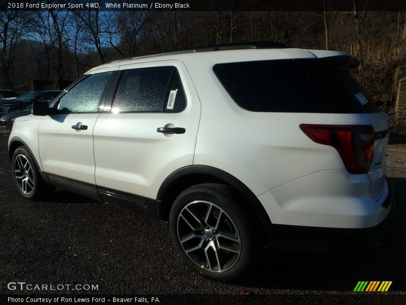 White Platinum / Ebony Black 2018 Ford Explorer Sport 4WD