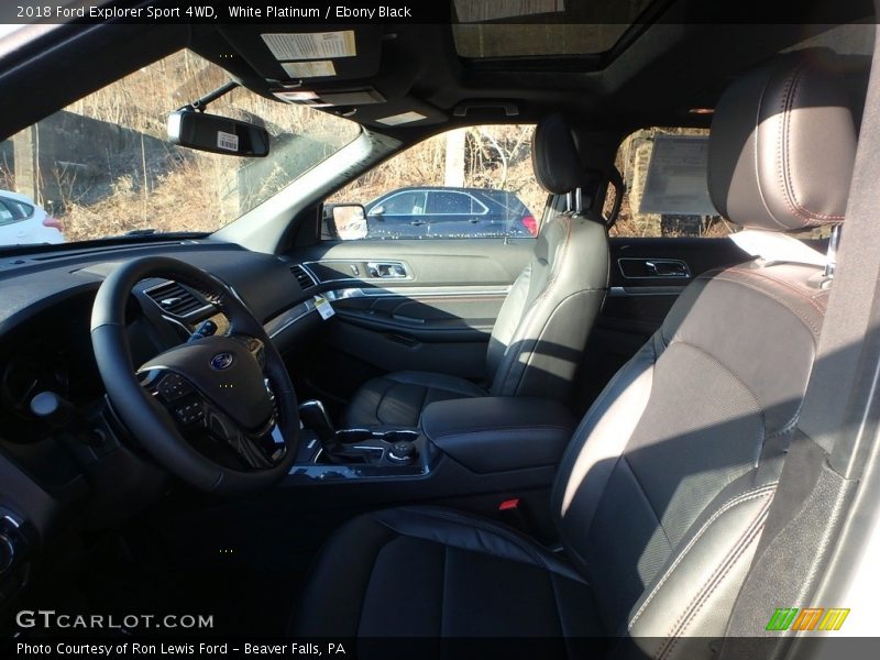 White Platinum / Ebony Black 2018 Ford Explorer Sport 4WD