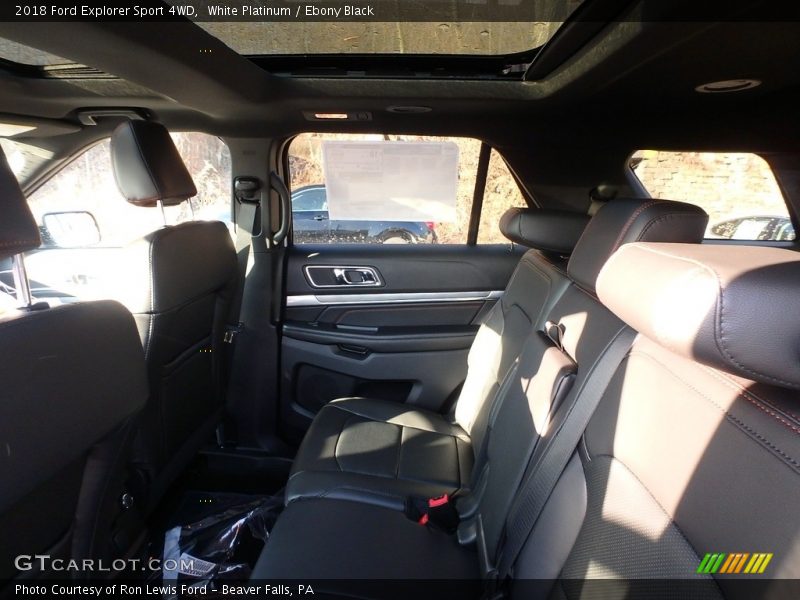 White Platinum / Ebony Black 2018 Ford Explorer Sport 4WD