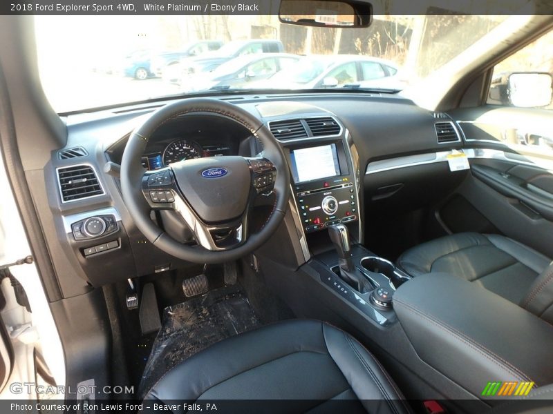 White Platinum / Ebony Black 2018 Ford Explorer Sport 4WD
