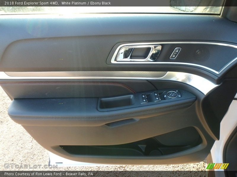 White Platinum / Ebony Black 2018 Ford Explorer Sport 4WD