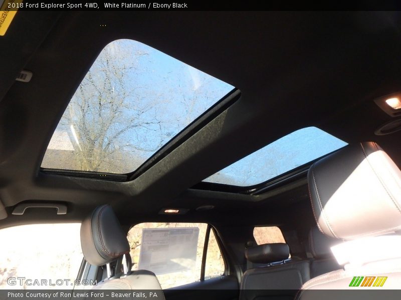 White Platinum / Ebony Black 2018 Ford Explorer Sport 4WD