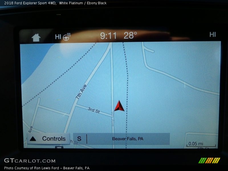 White Platinum / Ebony Black 2018 Ford Explorer Sport 4WD