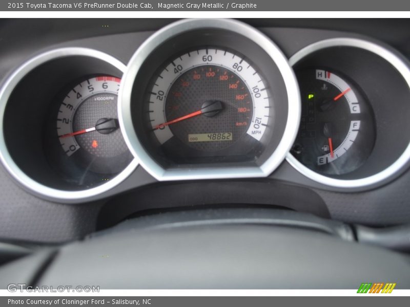 Magnetic Gray Metallic / Graphite 2015 Toyota Tacoma V6 PreRunner Double Cab