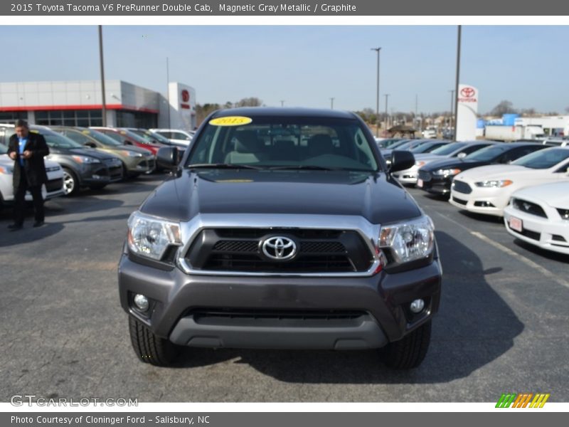 Magnetic Gray Metallic / Graphite 2015 Toyota Tacoma V6 PreRunner Double Cab