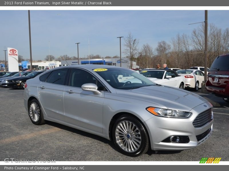 Ingot Silver Metallic / Charcoal Black 2013 Ford Fusion Titanium