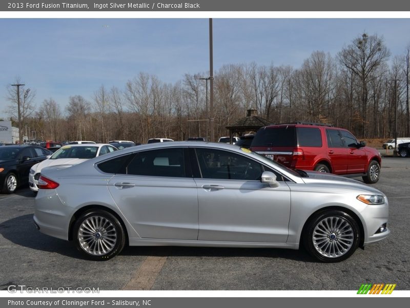 Ingot Silver Metallic / Charcoal Black 2013 Ford Fusion Titanium