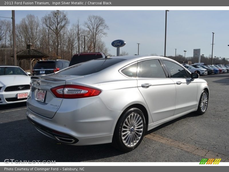 Ingot Silver Metallic / Charcoal Black 2013 Ford Fusion Titanium