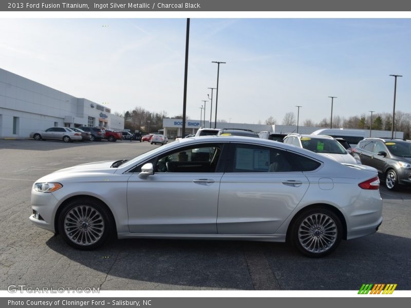 Ingot Silver Metallic / Charcoal Black 2013 Ford Fusion Titanium