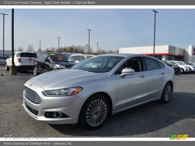 Ingot Silver Metallic / Charcoal Black 2013 Ford Fusion Titanium