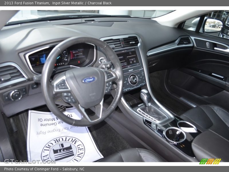 Ingot Silver Metallic / Charcoal Black 2013 Ford Fusion Titanium