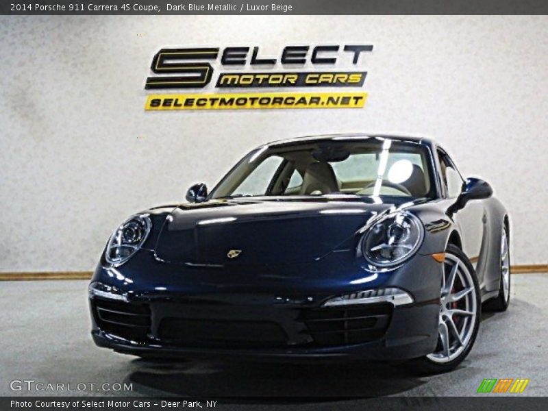 Dark Blue Metallic / Luxor Beige 2014 Porsche 911 Carrera 4S Coupe