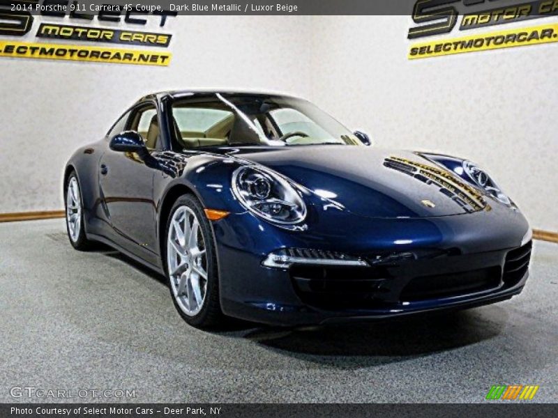 Dark Blue Metallic / Luxor Beige 2014 Porsche 911 Carrera 4S Coupe
