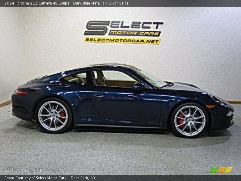 Dark Blue Metallic / Luxor Beige 2014 Porsche 911 Carrera 4S Coupe