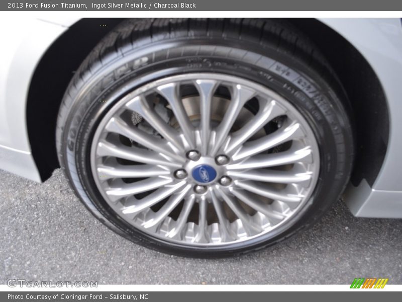 Ingot Silver Metallic / Charcoal Black 2013 Ford Fusion Titanium