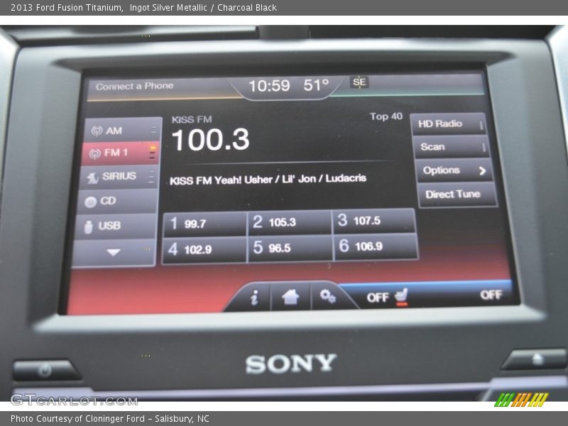 Ingot Silver Metallic / Charcoal Black 2013 Ford Fusion Titanium
