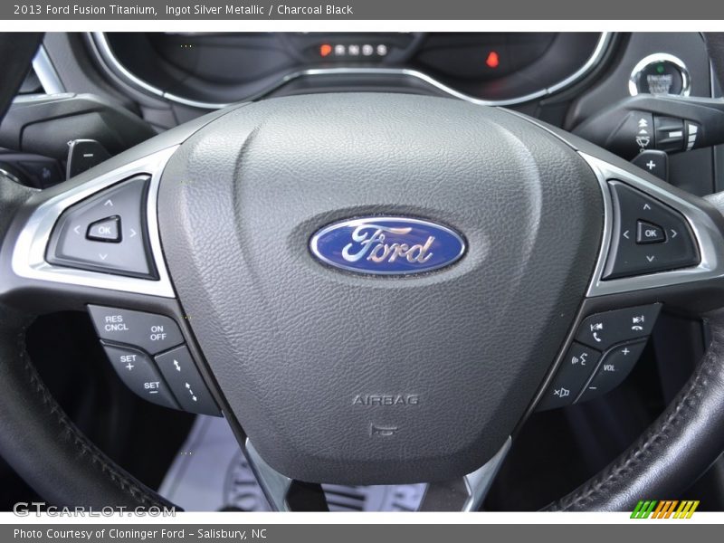 Ingot Silver Metallic / Charcoal Black 2013 Ford Fusion Titanium