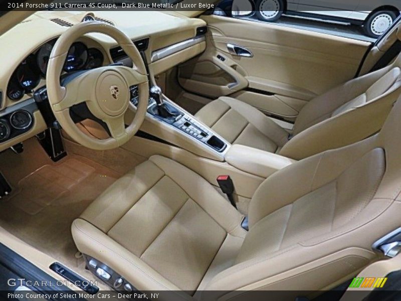 Dark Blue Metallic / Luxor Beige 2014 Porsche 911 Carrera 4S Coupe