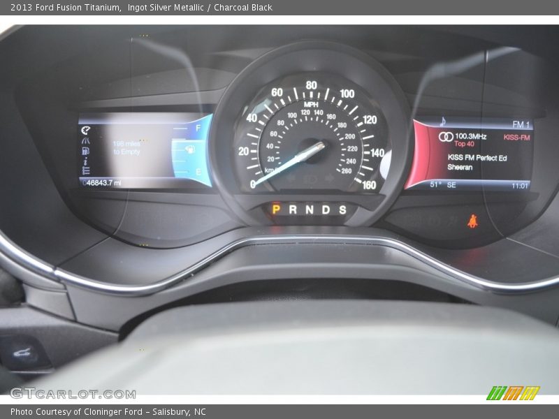 Ingot Silver Metallic / Charcoal Black 2013 Ford Fusion Titanium
