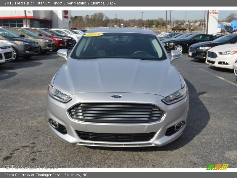Ingot Silver Metallic / Charcoal Black 2013 Ford Fusion Titanium