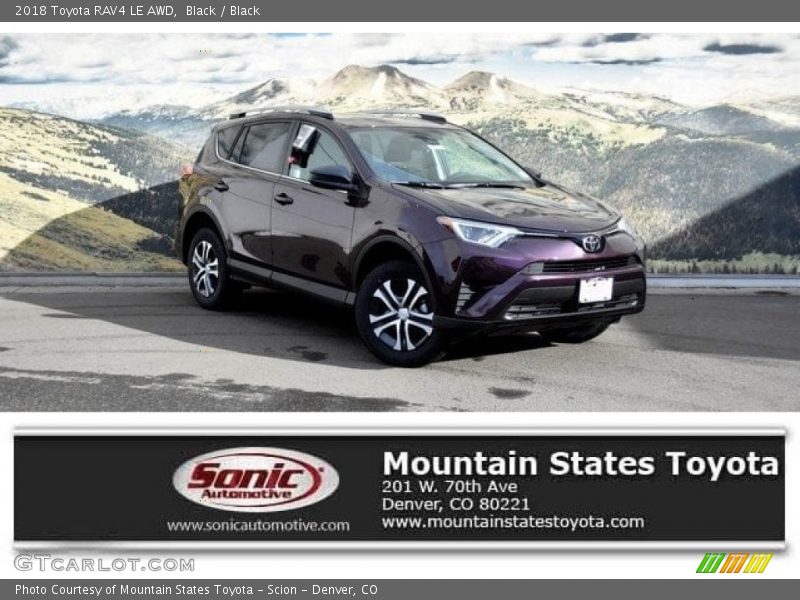 Black / Black 2018 Toyota RAV4 LE AWD