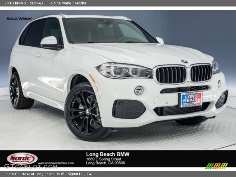 Alpine White / Mocha 2018 BMW X5 xDrive35i