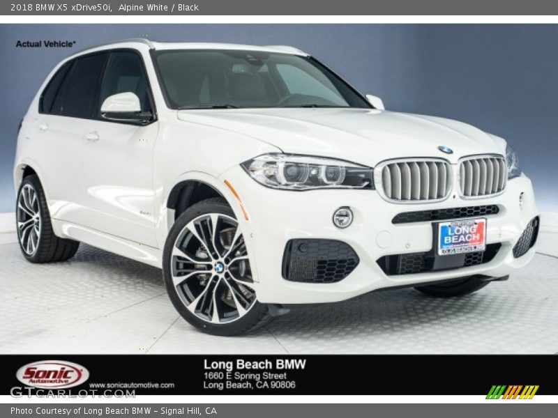 Alpine White / Black 2018 BMW X5 xDrive50i